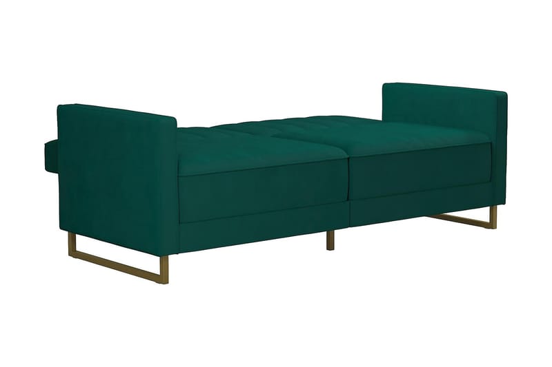 Skylar 2-sits Bäddsoffa Ställbar Sammet/Grön /Mässing - Novogratz - Möbler - Soffa - Bäddsoffa