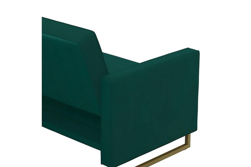 Skylar 2-sits Bäddsoffa Ställbar Sammet/Grön /Mässing - Novogratz - Möbler - Soffa - Bäddsoffa