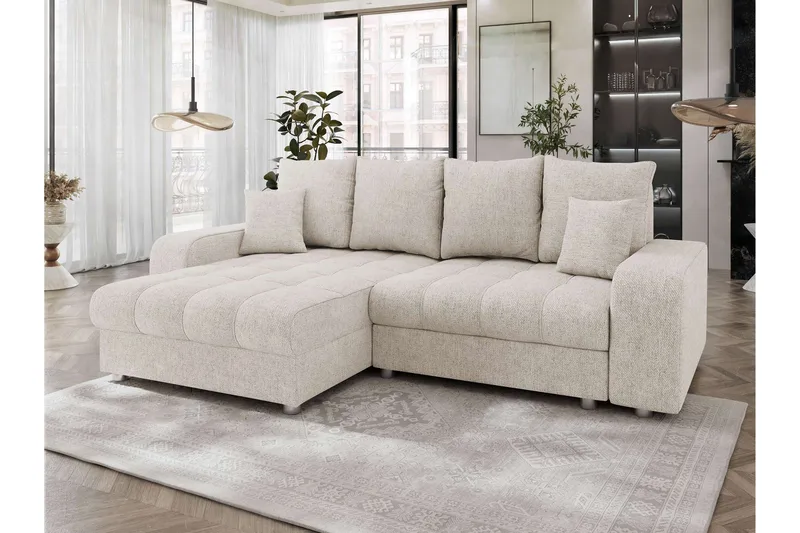 Smolmark Bäddsoffa med Divan 3-sits - Beige - Möbler - Soffa - Bäddsoffa