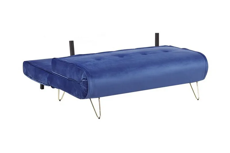 Soffa 2-sits sammet marinblå VESTFOLD - Blå - Möbler - Soffa - Bäddsoffa