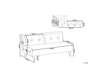 Soffa 2-sits sammet marinblå VESTFOLD - Blå - Möbler - Soffa - Bäddsoffa