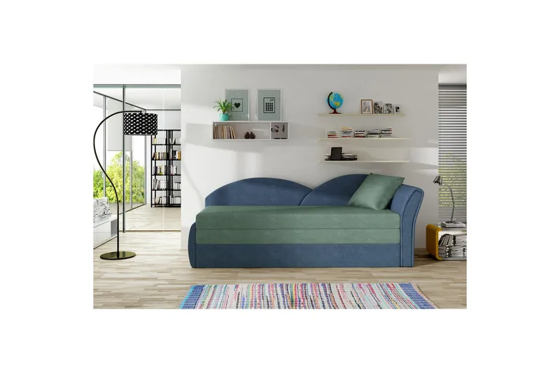 Soffa Eltap Aga 218x80x77 cm - Soro 34, Soro 76, Grön, Blå, Höger - Möbler - Soffa - Bäddsoffa