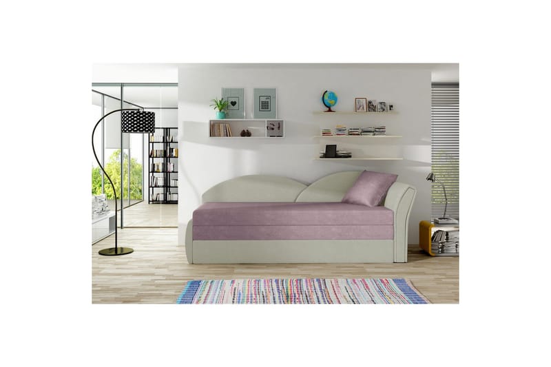 Soffa Eltap Aga 218x80x77 cm, Soro 61, Nubuk 21, Rosa, Beige, Höger