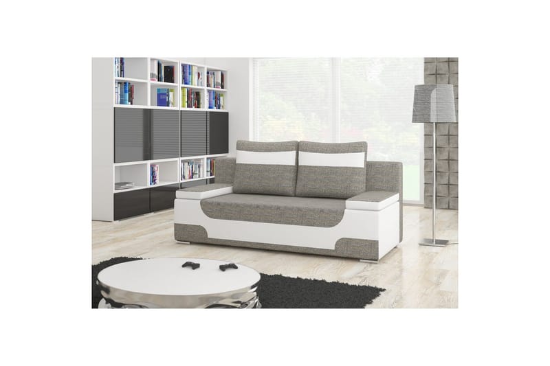 Soffa Eltap Area 200x90x92 cm - Berlin 01, Mjuk 17, Grå, Vit - Möbler - Soffa - Bäddsoffa