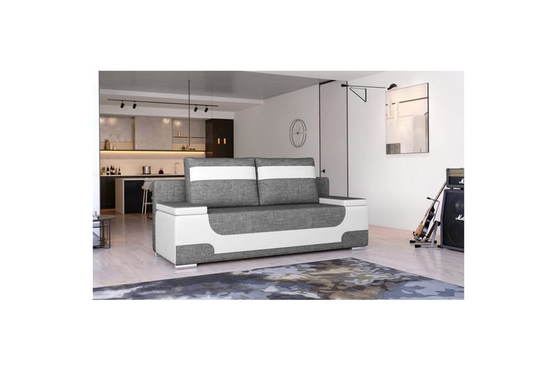 Soffa Eltap Area 200x90x92 cm - Sawana 05, Soft 17, Grå, Vit - Möbler - Soffa - Bäddsoffa