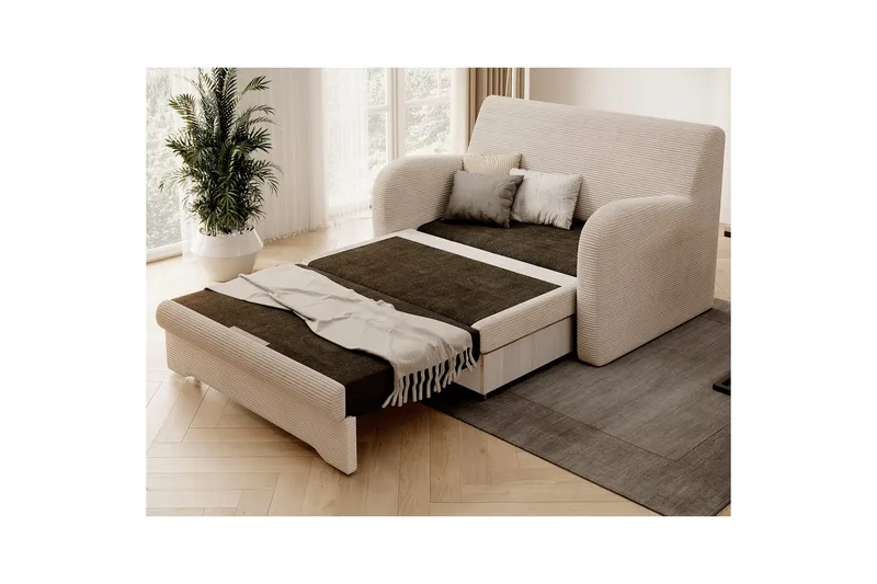 Soffa Eltap Ario 130x85x103 cm - Jarell 18, Ljusbeige - Möbler - Soffa - Bäddsoffa