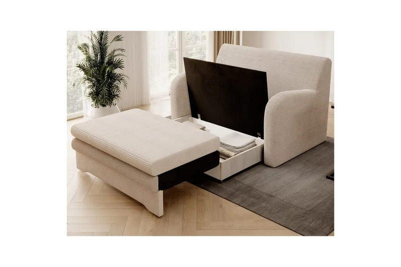 Soffa Eltap Ario 130x85x103 cm - Jarell 18, Ljusbeige - Möbler - Soffa - Bäddsoffa