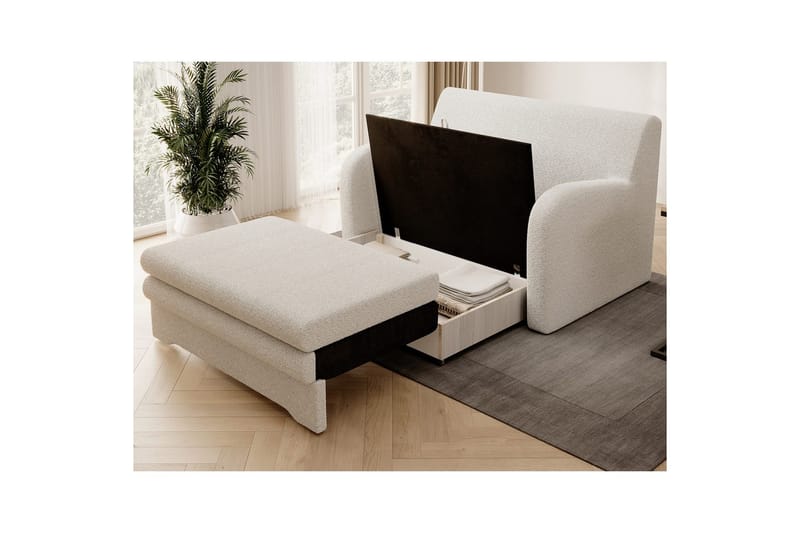 Soffa Eltap Ario 130x85x103 cm - Royal 01, Vit - Möbler - Soffa - Bäddsoffa