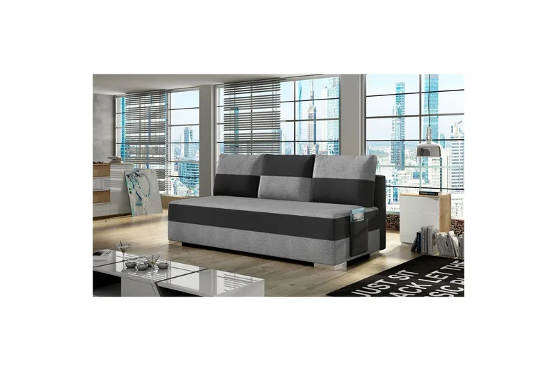 Soffa Eltap Atila 200x83x92 cm, Sawana 21, Soft 11, Grå, Svart