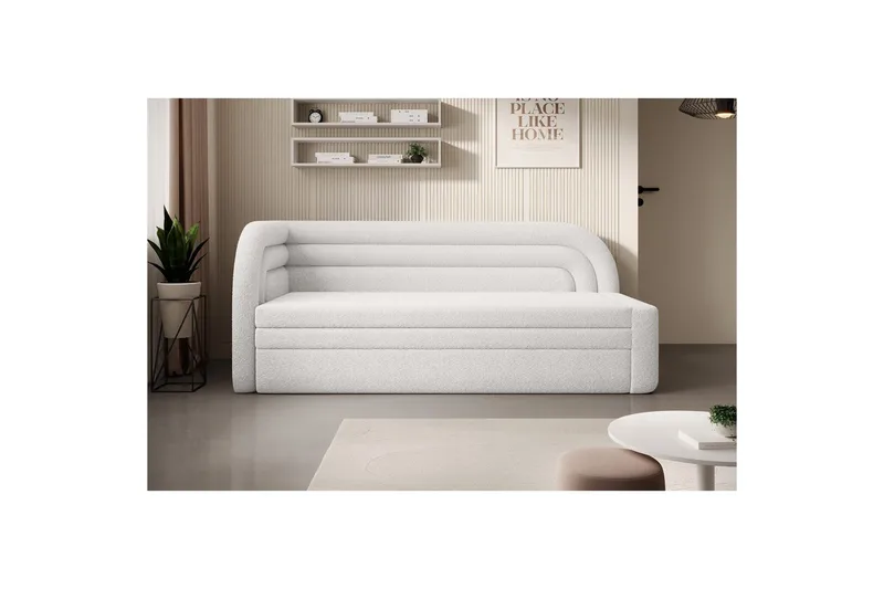 Soffa Eltap Fabillo 223x86x80 cm - Royal 01, Vit, Vänster - Möbler - Soffa - Bäddsoffa