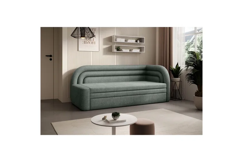 Soffa Eltap Fabillo 223x86x80 cm - Touch 100, Grön, Höger - Möbler - Soffa - Bäddsoffa