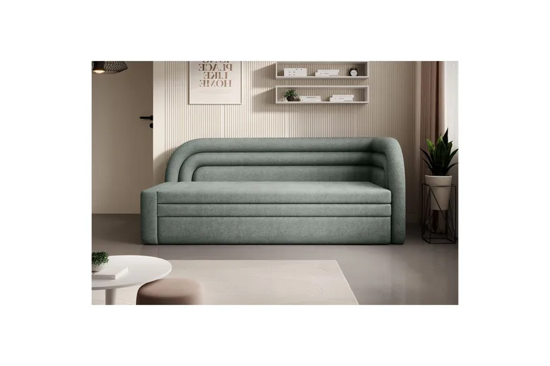 Soffa Eltap Fabillo 223x86x80 cm - Touch 100, Grön, Höger - Möbler - Soffa - Bäddsoffa