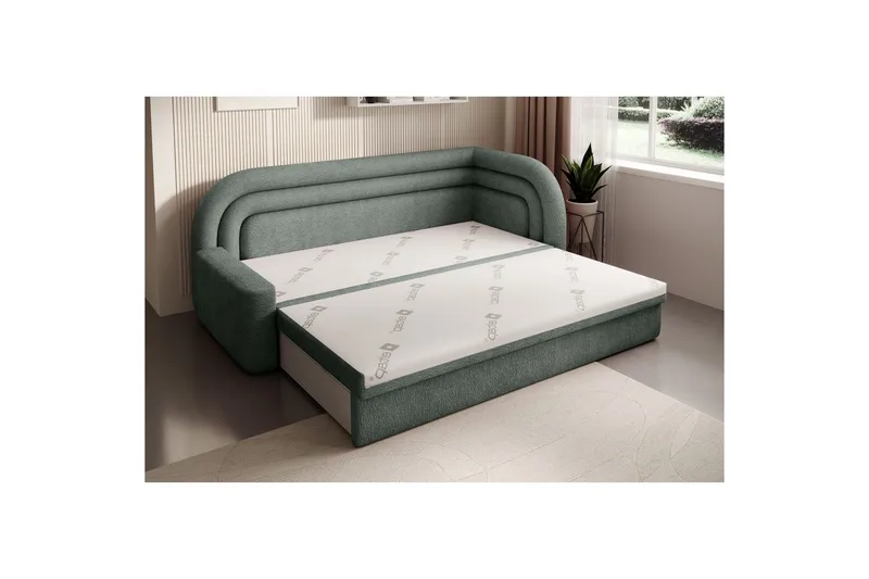 Soffa Eltap Fabillo 223x86x80 cm - Touch 100, Grön, Höger - Möbler - Soffa - Bäddsoffa