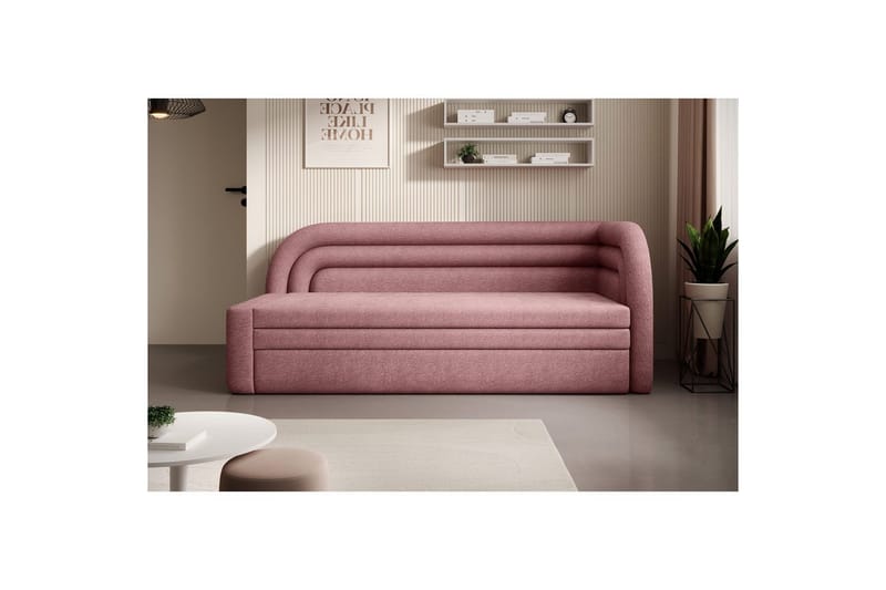 Soffa Eltap Fabillo 223x86x80 cm - Touch 24, Rosa, Höger - Möbler - Soffa - Bäddsoffa