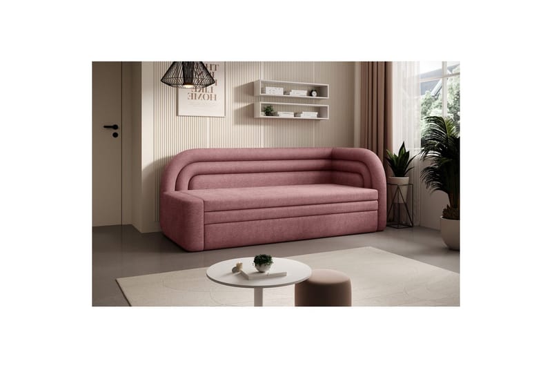 Soffa Eltap Fabillo 223x86x80 cm - Touch 24, Rosa, Höger - Möbler - Soffa - Bäddsoffa