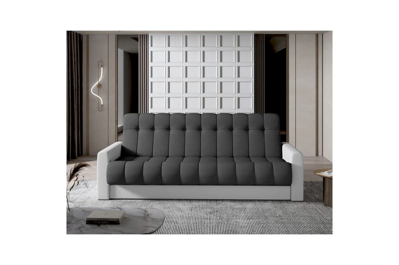 Soffa Eltap Garett 212x85x90 cm - Sawana 05, Soft 17, Grå, Vit - Möbler - Soffa - Bäddsoffa