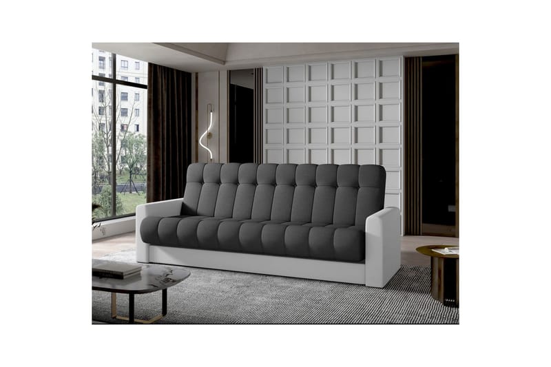 Soffa Eltap Garett 212x85x90 cm - Sawana 05, Soft 17, Grå, Vit - Möbler - Soffa - Bäddsoffa