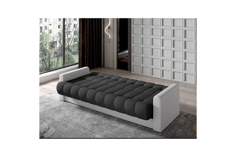 Soffa Eltap Garett 212x85x90 cm - Sawana 05, Soft 17, Grå, Vit - Möbler - Soffa - Bäddsoffa