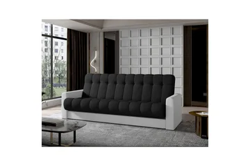 Soffa Eltap Garett 212x85x90 cm - Sawana 14, Soft 17, Svart, Vit - Möbler - Soffa - Bäddsoffa