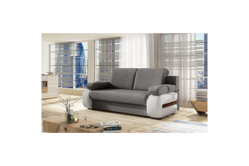 Soffa Eltap Laura 202x79x84 cm - Sawana 05, Soft 17, Grå, Vit - Möbler - Soffa - Bäddsoffa