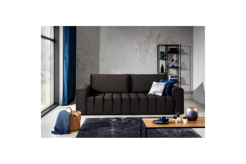 Soffa Eltap Lazaro 247x97x92 cm - Monolith 29, Mörk Brun - Möbler - Soffa - Bäddsoffa