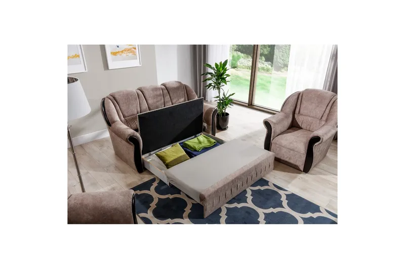 Soffa Eltap Lord 180x85x105 cm - Dora 22, Brun - Möbler - Soffa - Bäddsoffa