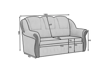 Soffa Eltap Lord 180x85x105 cm - Monolith 09, Mörk Beige - Möbler - Soffa - Bäddsoffa