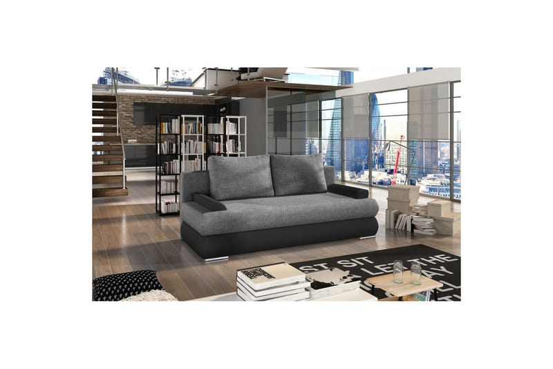Soffa Eltap Milo 213x95x90 cm, Sawana 05, Soft 11, Grå, Svart