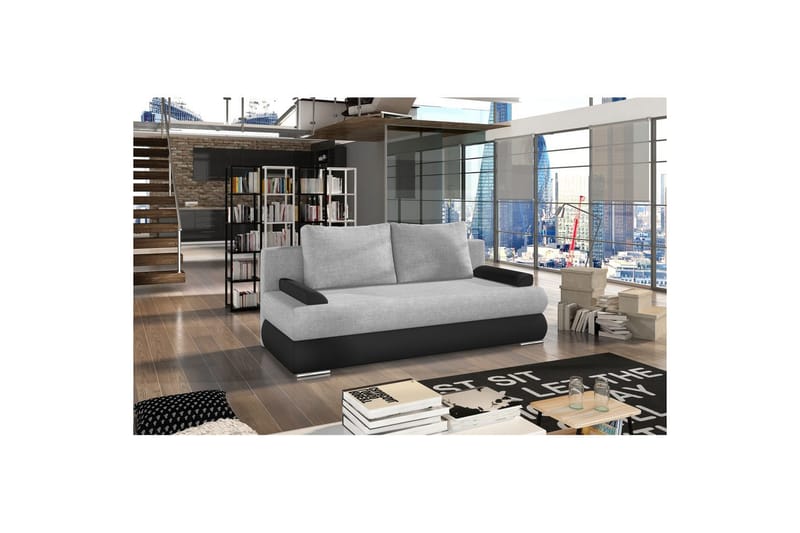 Soffa Eltap Milo 213x95x90 cm, Sawana 21, Soft 11, Grå, Svart