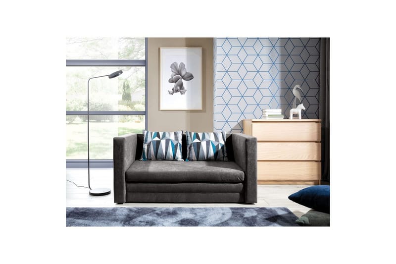 Soffa Eltap Neva 132x70x62 cm - Alova 36, Lima 75, Grå, Mönstrad - Möbler - Soffa - Bäddsoffa