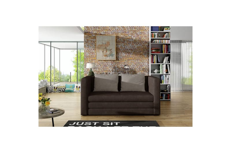 Soffa Eltap Neva 132x70x62 cm - Soro 28, Soro 13, Brun, Beige - Möbler - Soffa - Bäddsoffa