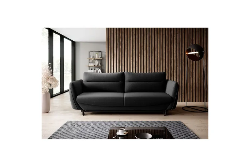 Soffa Eltap Silva 236x95x90 cm - Flores 10, svart - Möbler - Soffa - Bäddsoffa