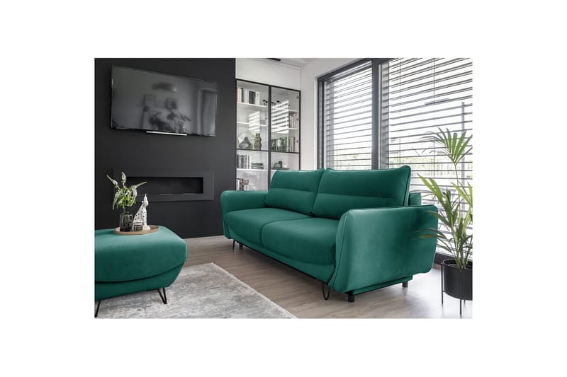 Soffa Eltap Silva 236x95x90 cm - Velvetmat 38, Grön - Möbler - Soffa - Bäddsoffa