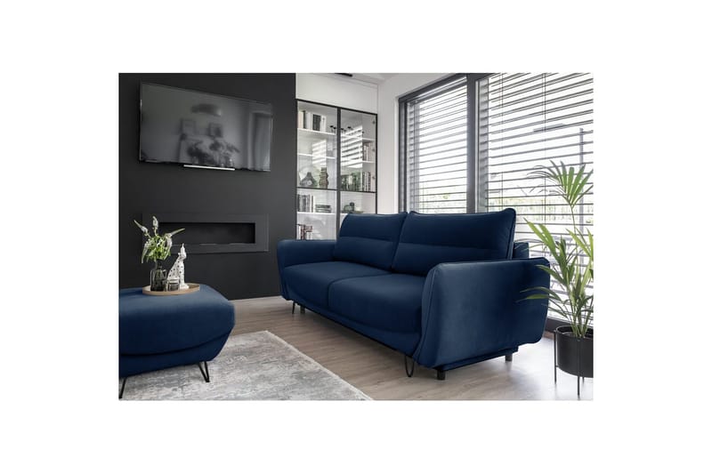Soffa Eltap Silva 236x95x90 cm - Velvetmat 40, Mörkblå - Möbler - Soffa - Bäddsoffa