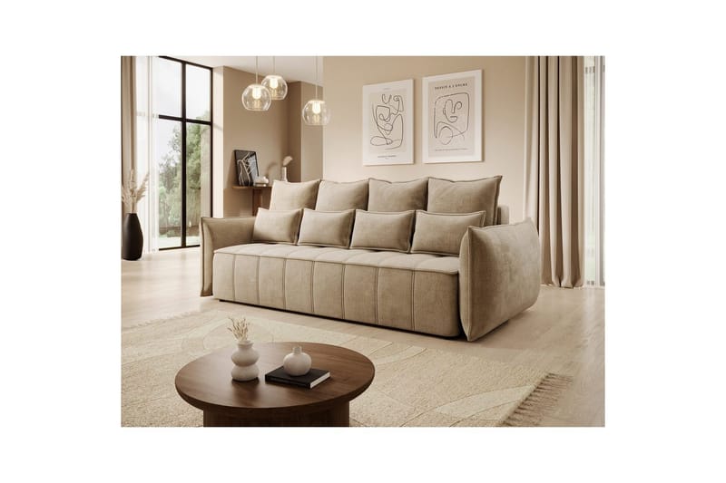 Soffa Eltap Weltton 242x106x94 cm - Nube 20, Beige - Möbler - Soffa - Bäddsoffa