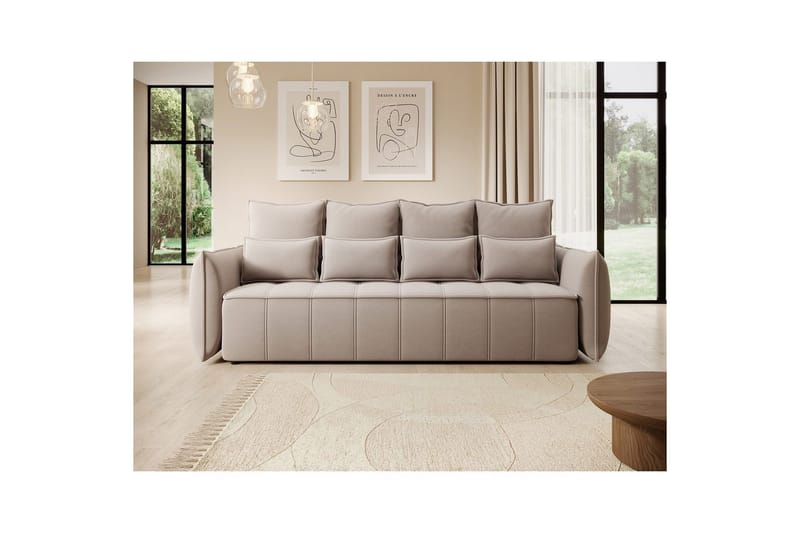 Soffa Eltap Weltton 242x106x94 cm - Sola 18, Beige - Möbler - Soffa - Bäddsoffa