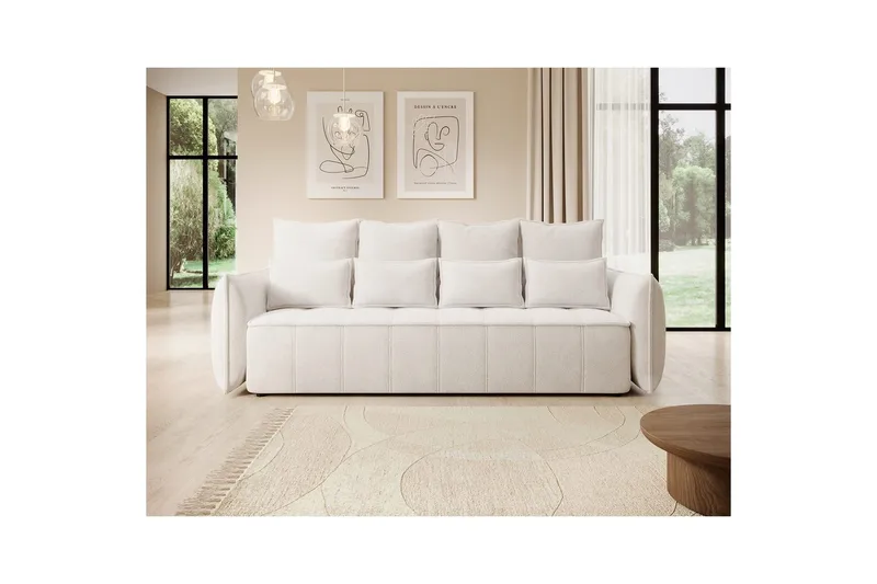 Soffa Eltap Weltton 242x106x94 cm - Paolli 01, Vit - Möbler - Soffa - Bäddsoffa