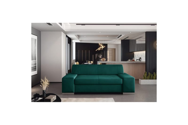 Soffa Eltap Porto - Mat Velvet 75, Grön, 2190x62x73 cm - Möbler - Soffa - Bäddsoffa