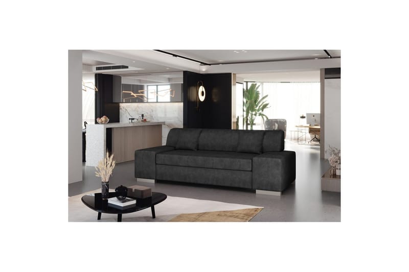 Soffa Eltap Porto - Dora 96, Svart, 3210x92x73 cm - Möbler - Soffa - Bäddsoffa