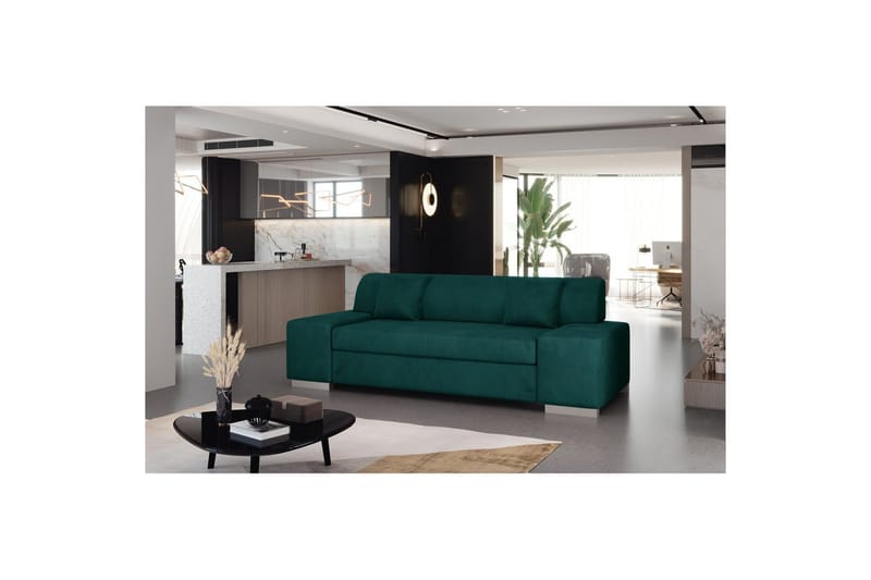 Soffa Eltap Porto - Mat Velvet 75, Grön, 3210x92x73 cm - Möbler - Soffa - Bäddsoffa