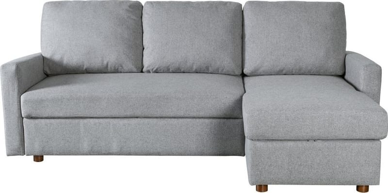 Soffa med förvaring grå 214 cm bred - Grå - Möbler - Soffa - Bäddsoffa