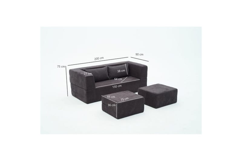 Solin Bäddsoffa 2-sits - Mörkgrå - Möbler - Soffa - Bäddsoffa