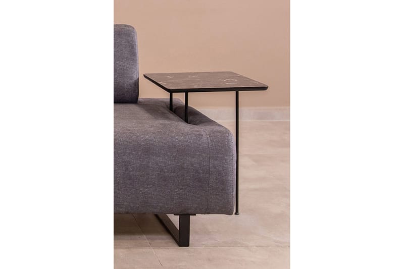 Southburn 3-sits Bäddsoffa 90x220 cm i Tyg med Ensidigt Armstöd - Svart - Möbler - Soffa - Bäddsoffa