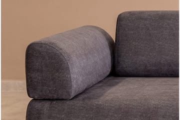 Southburn 3-sits Bäddsoffa 90x220 cm i Tyg med Ensidigt Armstöd - Svart - Möbler - Soffa - Bäddsoffa
