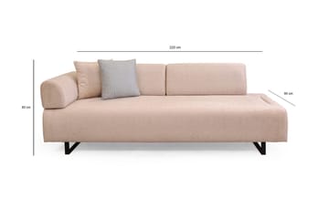 Southburn 3-sits Bäddsoffa 90x220 cm i Tyg med Lösa Ryggkuddar - Beige - Möbler - Soffa - Bäddsoffa
