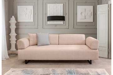 Southburn 3-sits Bäddsoffa 90x220 cm i Tyg med Lösa Ryggkuddar - Beige - Möbler - Soffa - Bäddsoffa