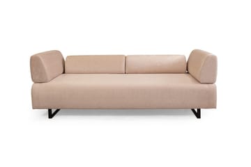 Southburn 3-sits Bäddsoffa 90x220 cm i Tyg med Lösa Ryggkuddar - Beige - Möbler - Soffa - Bäddsoffa