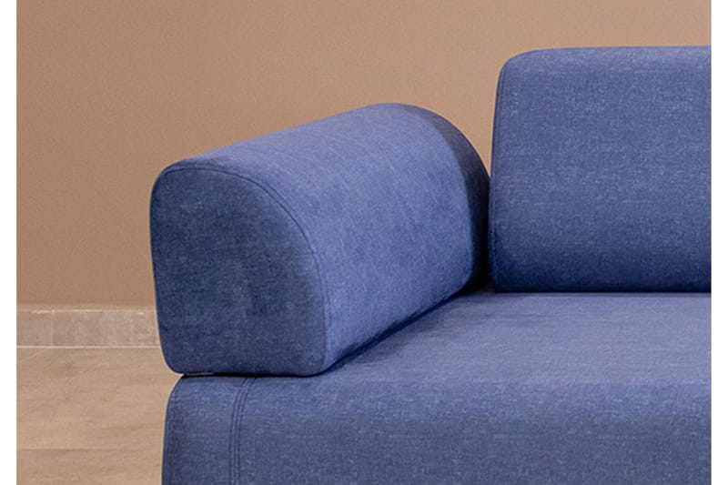 Southburn 3-sits Bäddsoffa 90x220 cm i Tyg med Lösa Ryggkuddar - Blå - Möbler - Soffa - Bäddsoffa