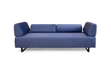 Southburn 3-sits Bäddsoffa 90x220 cm i Tyg med Lösa Ryggkuddar - Blå - Möbler - Soffa - Bäddsoffa