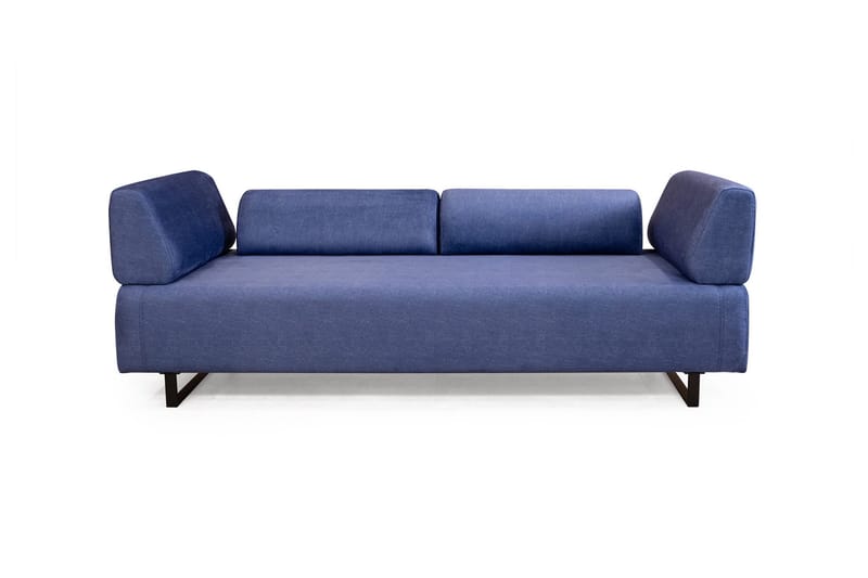 Southburn 3-sits Bäddsoffa 90x220 cm i Tyg med Lösa Ryggkuddar - Blå - Möbler - Soffa - Bäddsoffa